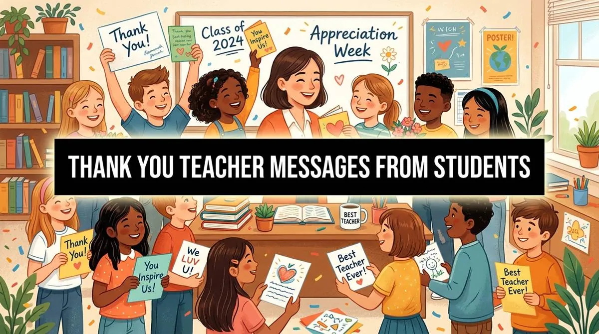 Thank You Teacher Messages from Students